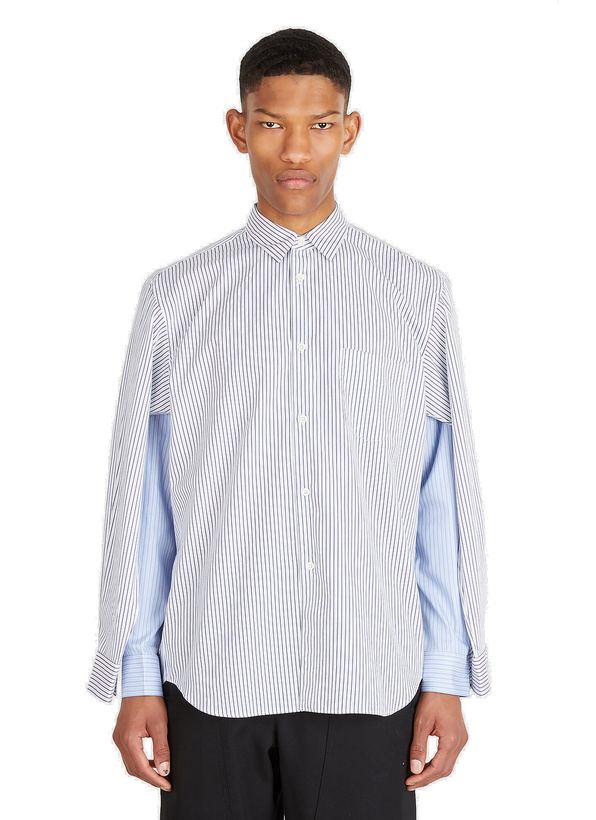 Photo: Layered Striped Shirt in Blue