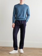 Canali - Cotton and Silk-Blend Sweater - Blue