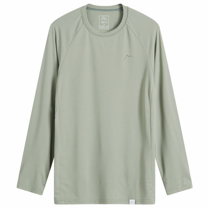 Photo: CAYL Men's Logo Air Long Sleeve T-Shirt in Stone