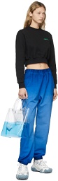 Opening Ceremony Blue Faded Rose Crest Lounge Pants