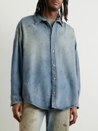 Acne Studios - Paint-Splattered Organic Denim Shirt - Blue