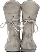 Ann Demeulemeester Gray Palne High-Top Boxing Sneakers