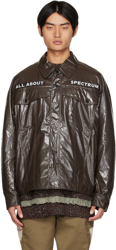 Photo: A. A. Spectrum Brown Lilex Light Faux-Leather Jacket
