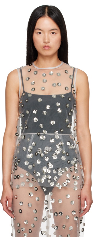 Photo: Cecilie Bahnsen Silver Utania Tank Top