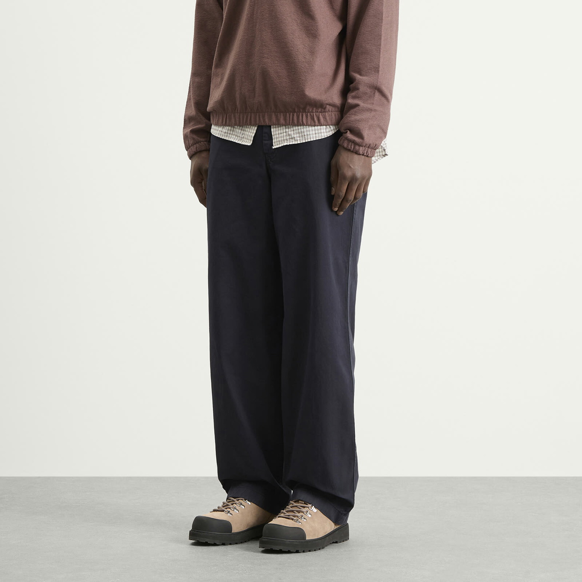 Norse Projects Men's Kvitfjell Relaxed Cotton Twill Pants in Dark Navy