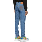 Versace Blue Slim Medusa Head Jeans