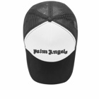 Palm Angels Men's Logo Trucker Cap in Black/Black