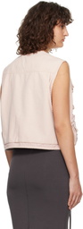 OPEN YY Pink Appliqué Cargo Vest