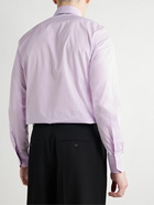 Zegna - Trofeo Slim-Fit Cutaway-Collar Cotton-Blend Twill Shirt - Purple