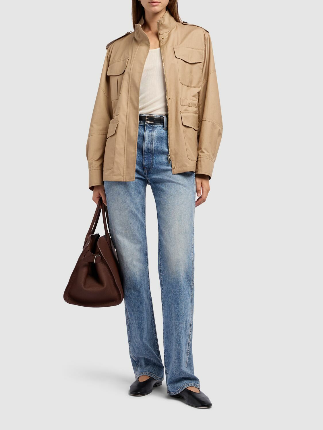S MAX MARA Leila Twill Belted Jacket S Max Mara