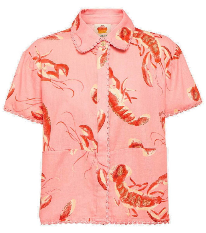 Photo: Farm Rio Lobsters printed linen-blend shirt