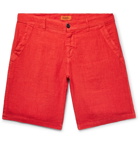 Barena - Linen-Blend Shorts - Men - Red