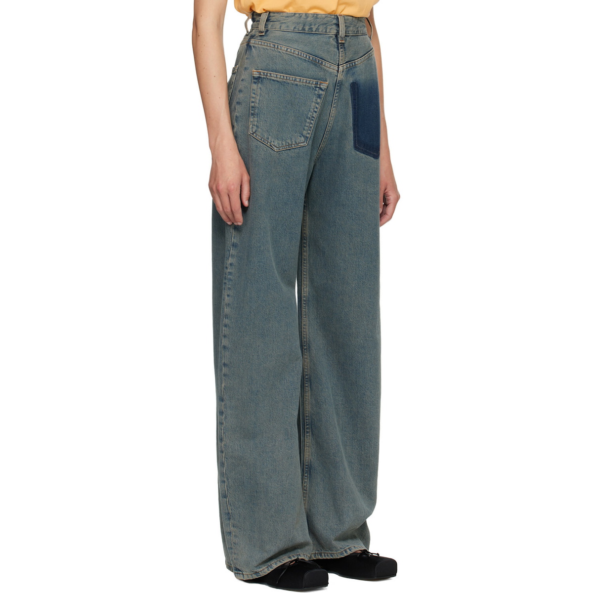 MM6 Maison Margiela Blue Back-To-Back Jeans