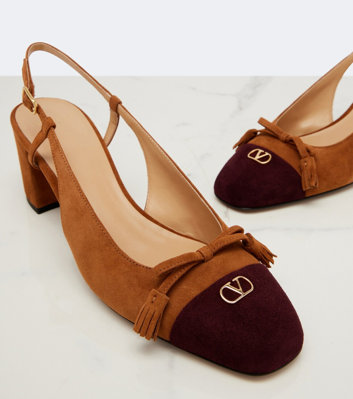 Valentino Garavani Valet Du Roi leather slingback pumps