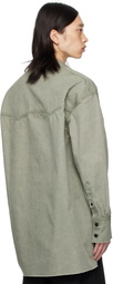 Ann Demeulemeester Green Antoine High Comfort Long Shirt