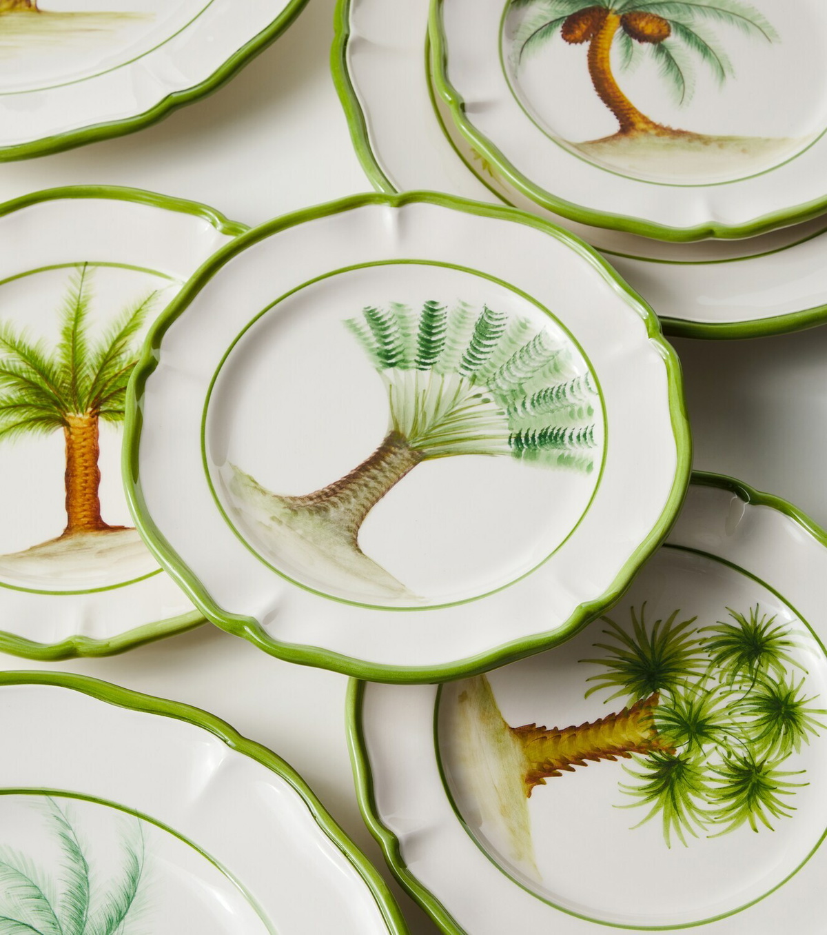 Les-Ottomans Set of 4 ceramic dessert plates