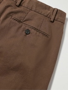 Ralph Lauren Purple label - Eaton Slim-Fit Straight-Leg Garment-Dyed Stretch-Cotton Twill Chinos - Brown