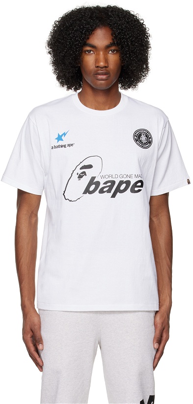 Photo: BAPE White Soccer T-Shirt