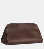The Row Peggy leather clutch
