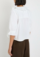 Skall Studio Viola Embroidered Cotton Blouse White