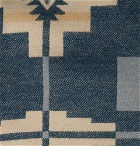 RRL - Twill-Trimmed Cotton-Jacquard Blanket - Men - Navy
