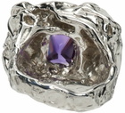 Vasiliki Silver Dapperling Amethyst Signet Ring