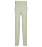 Safiyaa Goldie high-rise straight crêpe pants