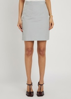 Vivienne Westwood Crotch 45 Pinstripe Cotton Skirt Grey