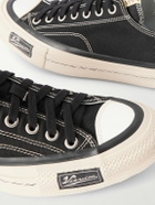 Visvim - Skagway Lo Leather-Trimmed Canvas Sneakers - Black