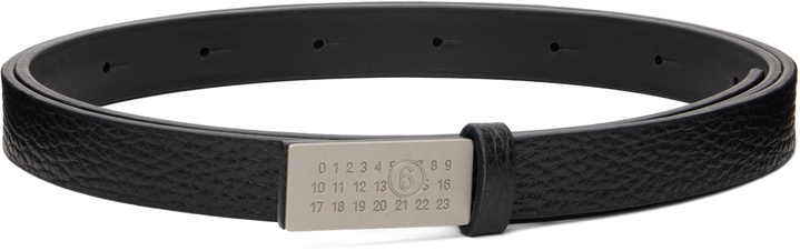 Photo: MM6 Maison Margiela Black Numeric Leather Belt