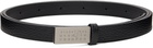 MM6 Maison Margiela Black Numeric Leather Belt