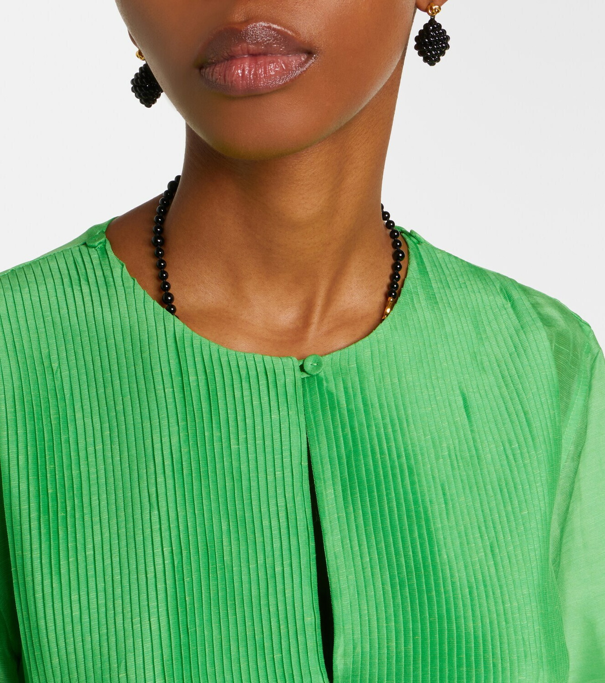 Tory Burch Pleated linen and silk kaftan