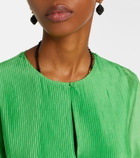 Tory Burch Pleated linen and silk kaftan