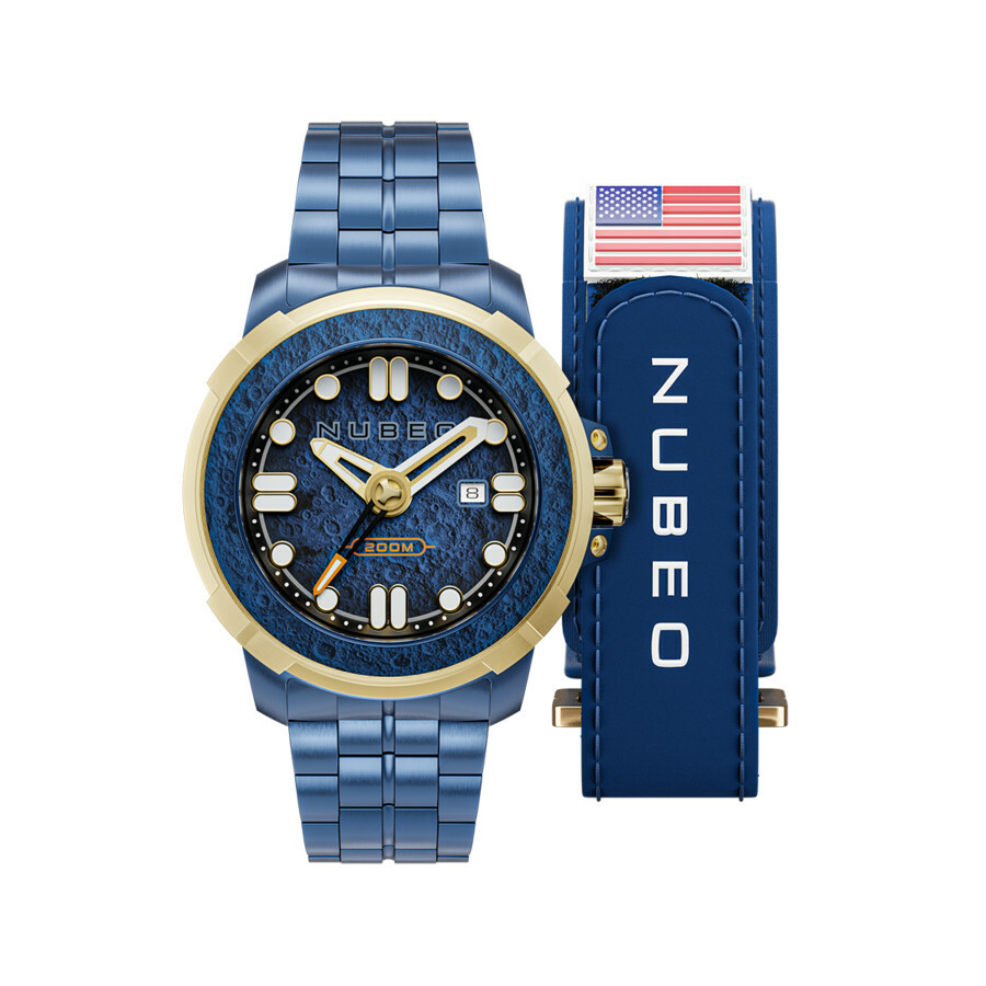 Nubeo Apollo Blue Dial Mens Watch NB-6072-33