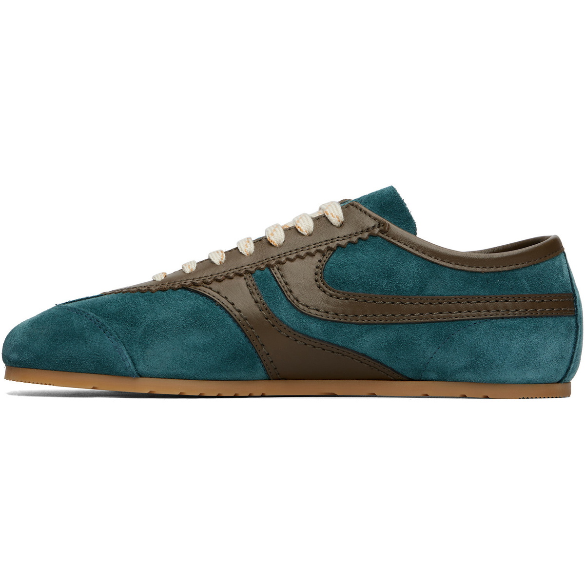 Dries Van Noten Blue & Brown Suede Sneakers