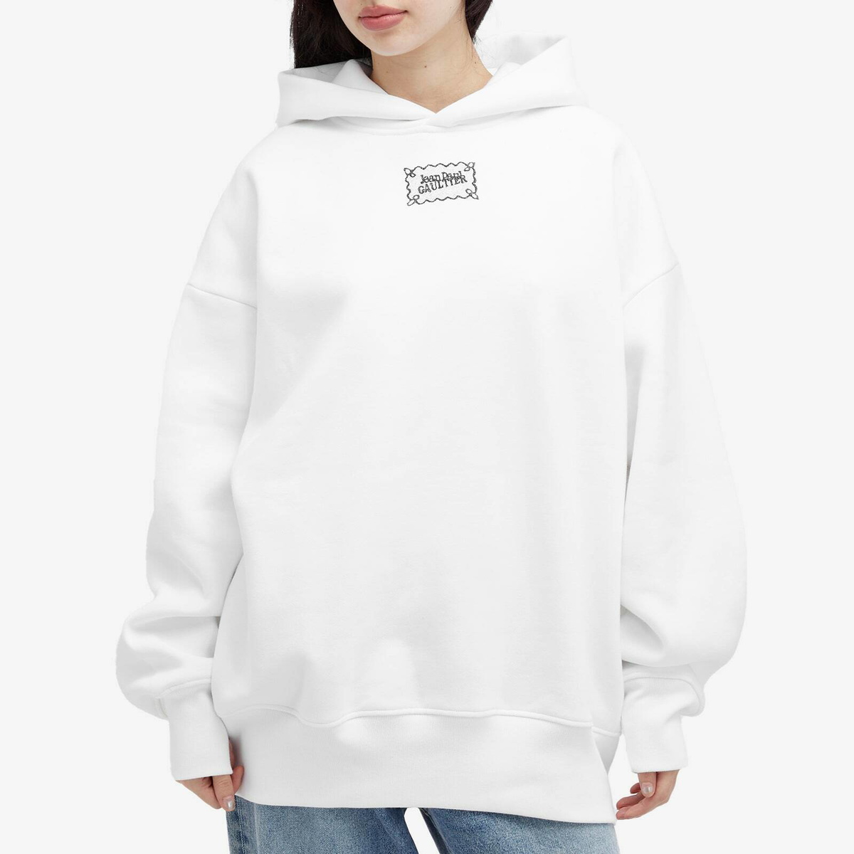 Jean Paul Gaultier Women's Oversized Hoodie in White&Black