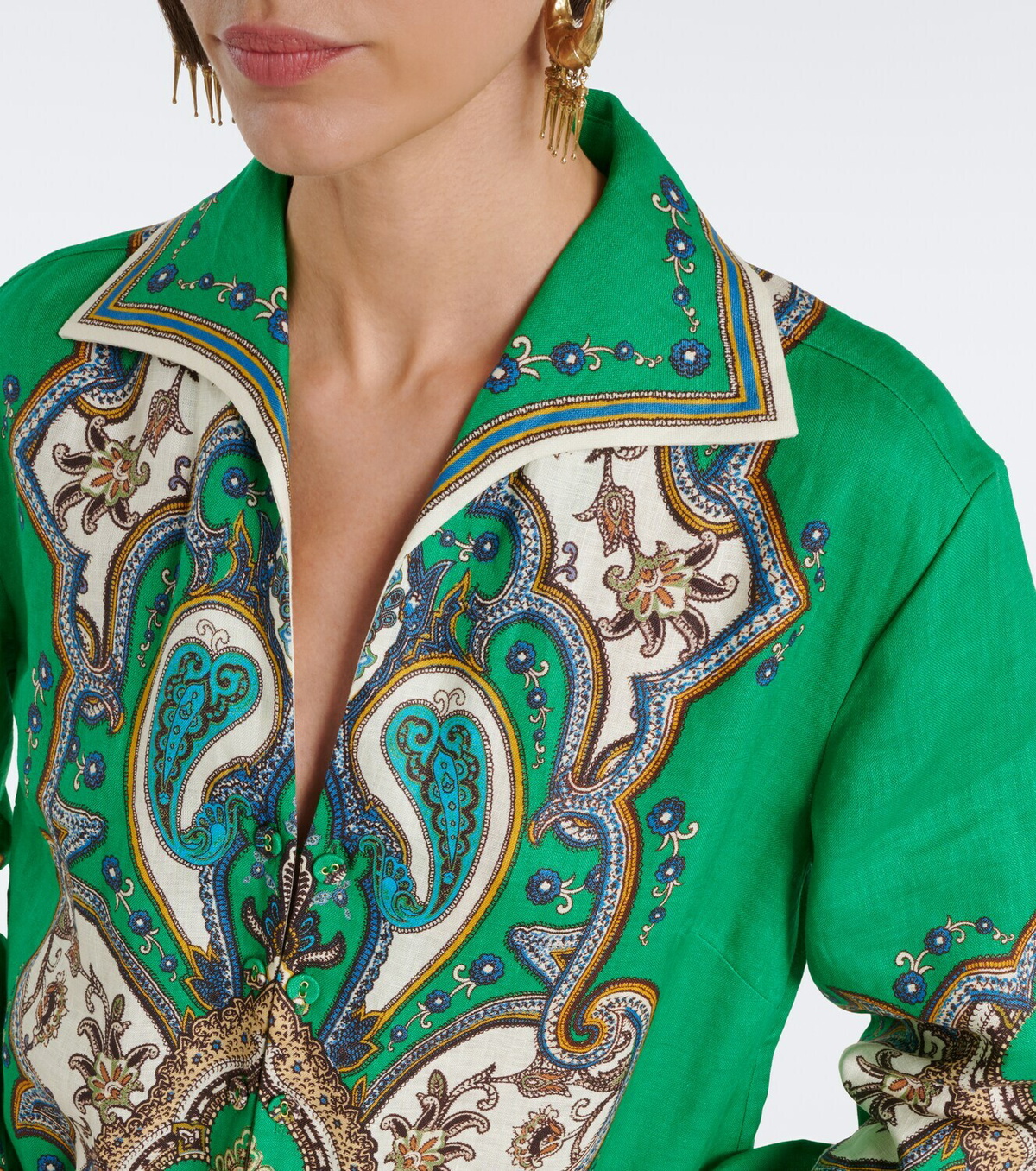 Alémais Porter printed linen minidress