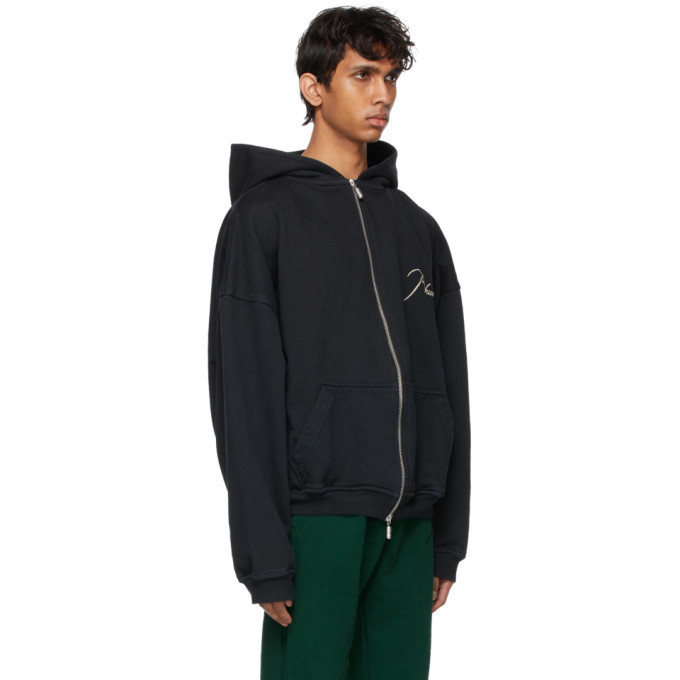 Rhude Black Full Zip Hoodie Rhude