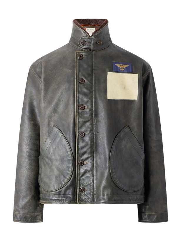 Photo: RRL - Leather Jacket - Green