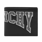 Givenchy Men's College Logo Billfold Wallet in Black