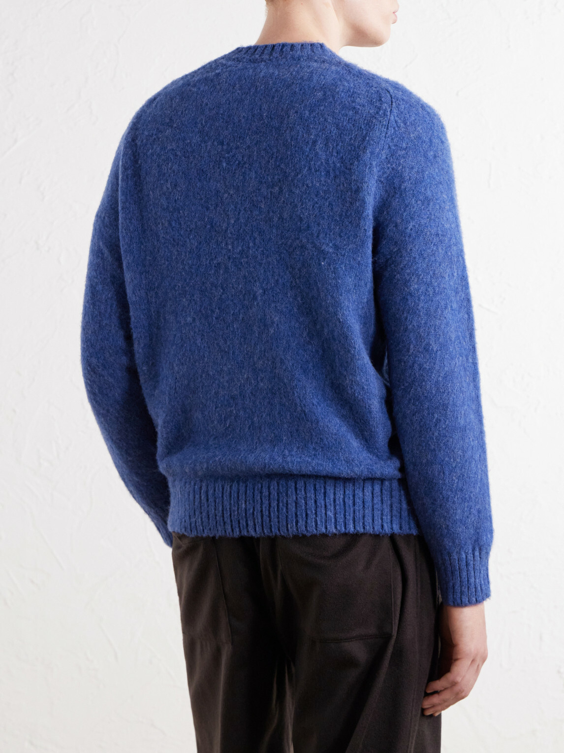 Anderson & Sheppard - Geelong Brushed-Wool Sweater - Blue