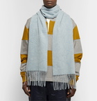 Acne Studios - Canada Skinny Fringed Mélange Wool Scarf - Sky blue