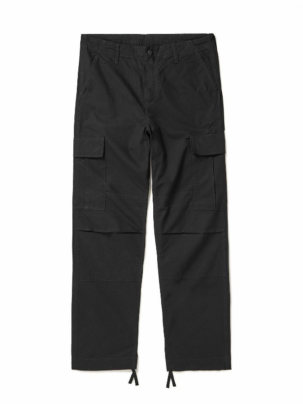 Photo: Carhartt WIP - Straight-Leg Cotton-Ripstop Cargo Trousers - Black