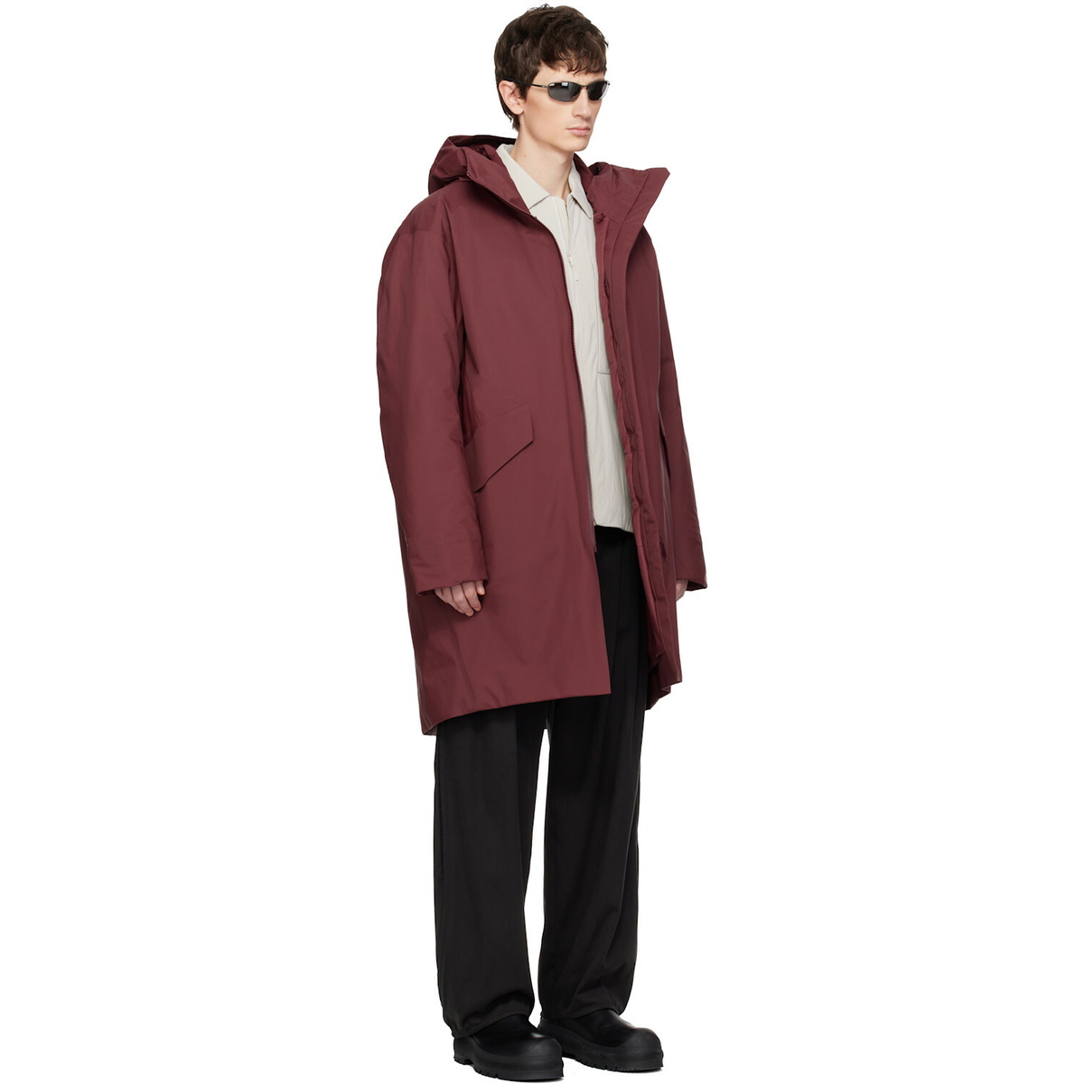 Veilance Burgundy Monitor Down Coat