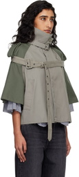 Ottolinger Beige & Khaki Chopped Trench Jacket