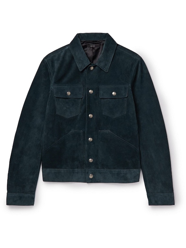 Photo: TOM FORD - Suede Blouson Jacket - Blue