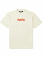 Palm Angels - Logo-Print Cotton-Jersey T-Shirt - Neutrals