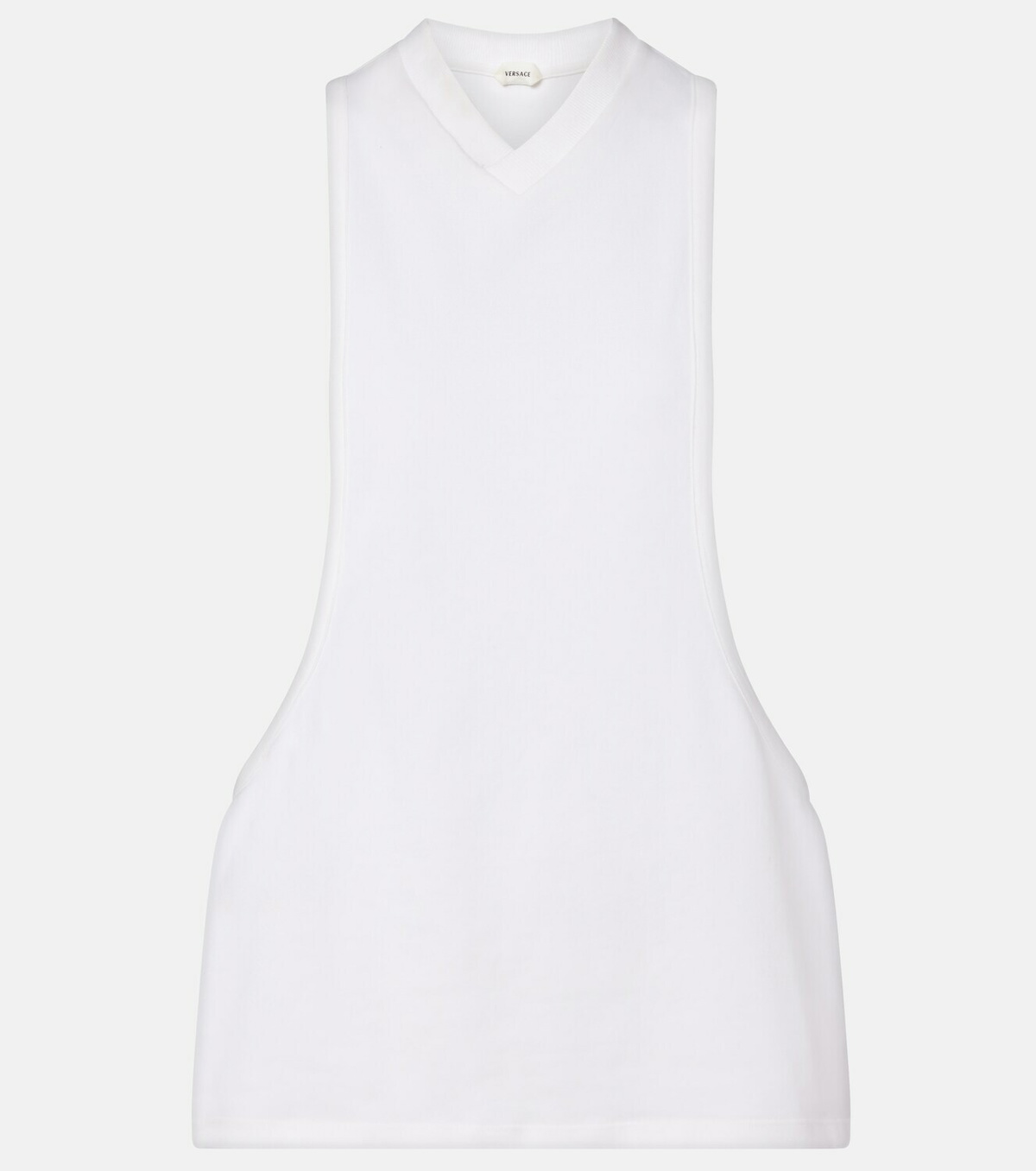 Versace Cotton-blend jersey tank top
