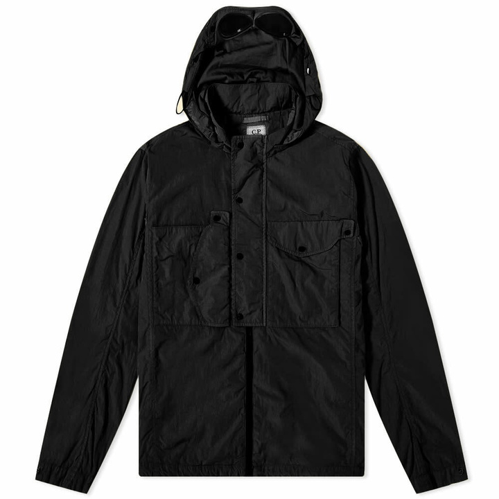 Photo: C.P. Company Men's Chrome-R Goggle Shell Jacket in Black