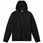 C.P. Company Men's Chrome-R Goggle Shell Jacket in Black